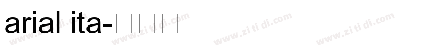 arial ita字体转换